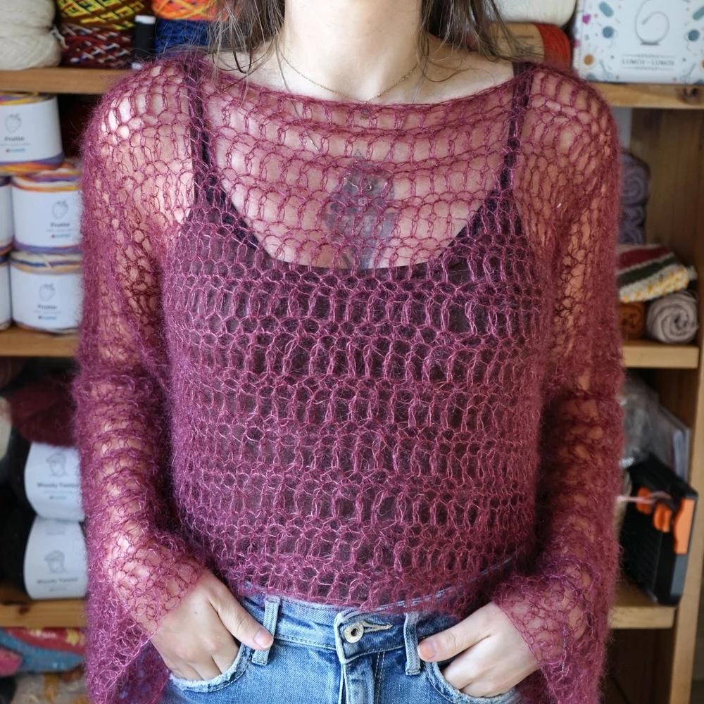 Ziva Mohair Mesh Top - Crochet Pattern — Bloodimaryart